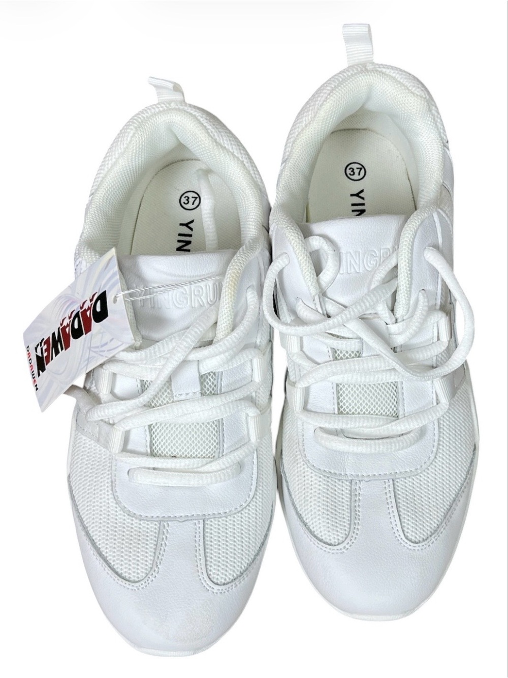Dadawen Yingrui White Cheerleading Aerobic Shoes Sneakers NWT Size 37